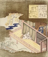 Court Lovers Exchanging Poems, c1811. Creator: Kubo Shunman.