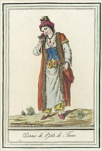 Costumes de Différents Pays, 'Dame de l'Isle de Tinne', c1797. Creator: Jacques Grasset de Saint-Sauveur.