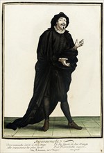 Recueil des modes de la cour de France, 'Scaramouche', between c1678 and c1693. Creator: Nicolas Bonnart.