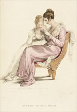 Fashion Plate (Evening or Full Dress), 1810. Creator: Rudolph Ackermann.