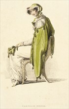 Fashion Plate (Carriage Dress), 1813. Creator: Rudolph Ackermann.