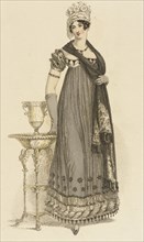 Fashion Plate (Evening Dress), 1818. Creator: Rudolph Ackermann.