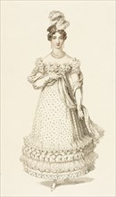 Fashion Plate (Evening Dress), 1819. Creator: Rudolph Ackermann.