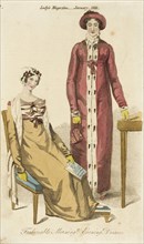 Fashion Plate (Fashionable Morning and Evening Dresses), 1 January 1813. Creator: Unknown.