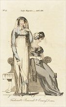 Fashion Plate (Fashionable Promenade and Evening Dresses), 1813. Creator: Unknown.