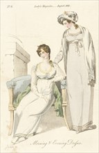Fashion Plate (Morning and Evening Dresses), 1813. Creator: Unknown.