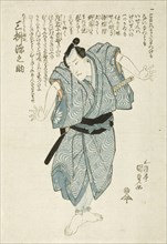 The Actor Mimasu Gennosuke in the role of a Tobacco Seller, c1820s. Creator: Utagawa Kunisada.