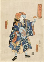 Ichikawa Actor as Toraya Tokichi in 'The Slave Vendor', 1852. Creator: Utagawa Kunisada.