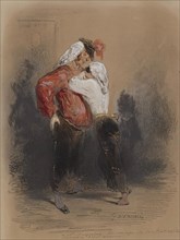 Man and Woman in Fancy Dress, 1847. Creator: Paul Gavarni.