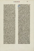 Page from the Biblia Latina, 1454-5. Creator: Peter Schöffer.