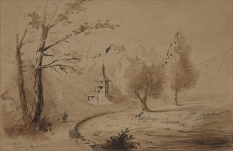 View of an Estate, mid 19th century. Creator: Alfred Jacob Miller.