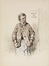 The Porter, 1852-1866. Creator: Paul Gavarni.