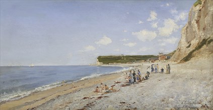 The Beach at Fécamp, 1875. Creator: Emile Flick.