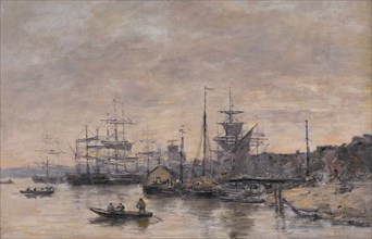 Bordeaux, the Harbor, 1874. Creator: Eugene Louis Boudin.