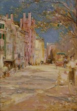 Boston Street Scene (Boston Common), 1898-99. Creator: Edward Mitchell Bannister.