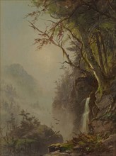 Waterfall In The Mountains, 1859. Creator: James McDougal Hart.