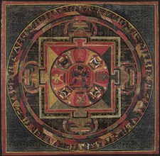Mandala of Chakrasamvara, c1400. Creator: Unknown.