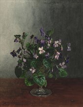 Bouquet of Violets, 1863. Creator: Leon Bonvin.