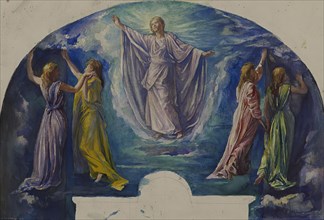 Resurrection, Study for the Colonel Henry Coffin Nevins Memorial Window, 1894. Creator: John La Farge.