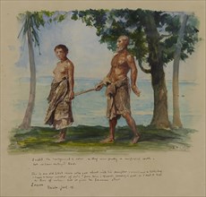 Blind Man and His Daughter, Vaiala, Samoa, 1890. Creator: John La Farge.
