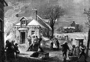 The House on Fire on Christmas Eve, 1860. Creator: Unknown.