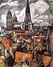'Roofs and Cathedral in Rouen', 1908