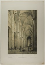 Interior of the Cathedral of Speier, plate eleven from Allemande, 1844. Creator: Charles-Claude Bachelier.