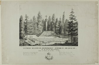 Tomb of Louis XII, François I, Henry IV, Louis XIV, and all the kings of France in the Val..., 1817. Creator: Pernot.