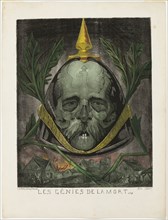 Bismarck, from Les Génies de la Mort, 1870. Creator: Edmond Guillaume.