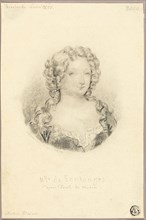 Medallion Portrait of Mlle de Fontanges, 1832. Creator: Eugene Deveria.