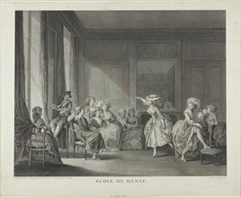 Dancing School, 1785. Creator: François Nicolas Barthélemy Dequevauviller.