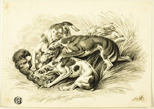 Hounds with Fox, 1800/10. Creator: Guillaume Coustou I.