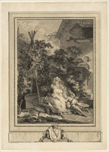 The Amorous Gardener, 1777. Creator: Isidore-Stanislas Helman.
