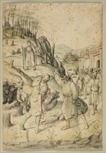 The Mocking of Elisha, c. 1500. Creator: Jean Poyet.