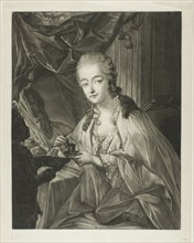 Jeanne Bécu, Comtesse Du Barry, and her servant Zamor, c. 1771. Creator: Jean-Baptiste André Gautier d'Agoty.