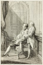 The Duc d’Orléans, and His Son, 1759. Creator: Louis de Carmontelle.