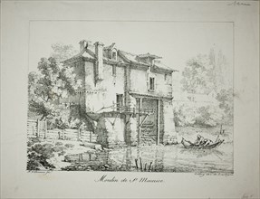 Mill at St. Maurice, 1824/27. Creator: Louis Jules Federe Villeneuve.