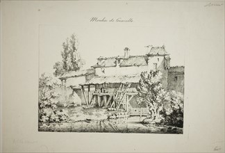 Mill at Gravelle, I, 1824/27. Creator: Louis Jules Federe Villeneuve.
