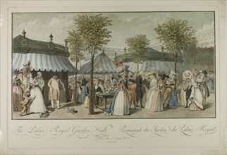 The Palais Royal Garden Walk, 1787. Creator: Louis Le Coeur.