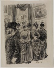 In the Gallery, 1889. Creator: Lucien Pissarro.