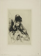 Mme. Desboutin, 1879. Creator: Marcellin Desboutin.