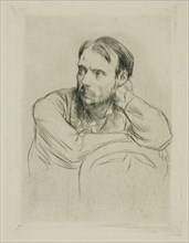 Portrait of Renoir, 1877. Creator: Marcellin Desboutin.