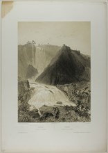 Terni: Marble Falls, plate twenty from Italie Monumentale et Pittoresque, c. 1848. Creator: Nicolas-Marie-Joseph Chapuy.