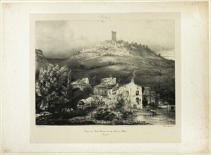 The Tower of Mont-Perrou, Seen from the Banks of the Allier (Auvergne), 1831. Creator: Paul Huet.