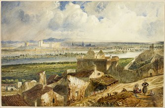 View of Avignon (from Villeneuve les Avignon), 1823/69. Creator: Paul Huet.