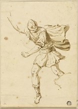 Running Roman Warrior, Pointing Upwards with Right Hand, n.d. Creator: Philippe Louis Parizeau.