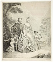 The Family Promenade, also called Philippe Mercier, His First Wife, and Family, c. 1725. Creator: Philippe Mercier.