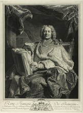 Portrait of René François de Beauveau du Rivau, 1727. Creators: Pierre Drevet, Pierre Imbert Drevet.