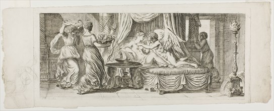 Cupid and Psyche, 1793. Creator: Pierre Lelu.