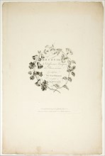 Cover for Collection of Different Bouquets of Flowers, Invented and Draw..., published July 4, 1760. Creator: Pierre-Charles Canot.